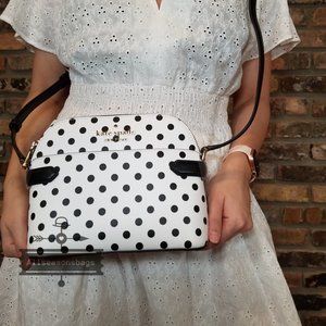 Kate Spade Staci Dot Dot Dot Dome Crossbody White